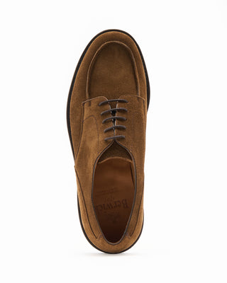 Berwick Snuff Suede Apron Toe Derby Shoe Snuff 8 9580