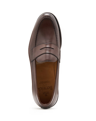 Berwick Dark Brown Rubber Sole Loafers Brown 4 9592