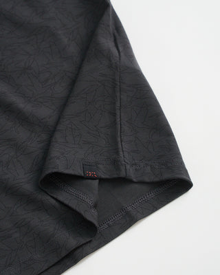 Derek Rose Micro Modal London Pattern Crew Neck T Shirt Black 1