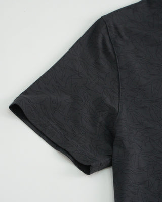 Derek Rose Micro Modal London Pattern Crew Neck T Shirt Black 1 1