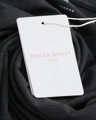 Derek Rose Micro Modal London Pattern Crew Neck T Shirt Black 1 5