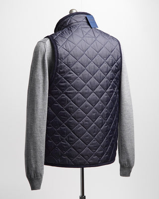 Lavenham Mickfield Diamond Quilted Collared Gilet Navy 