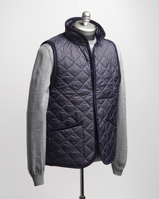 Lavenham Mickfield Diamond Quilted Collared Gilet Navy  1