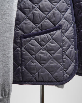 Lavenham Mickfield Diamond Quilted Collared Gilet Navy  4