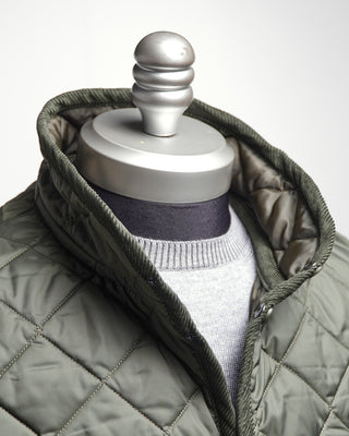 Lavenham Mickfield Diamond Quilted Collared Gilet Olive  3
