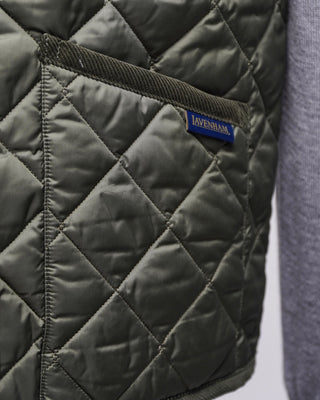 Lavenham Mickfield Diamond Quilted Collared Gilet Olive  5