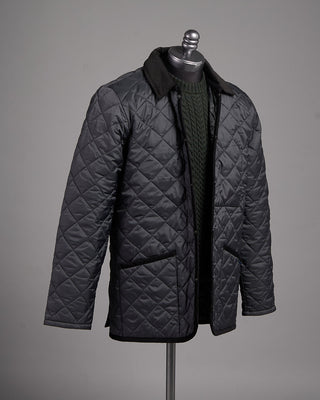 Lavenham Denham Snap Front Diamond Quilted 100G Wadded Hybrid Coat Black 12 2543