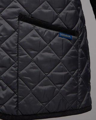 Lavenham Denham Snap Front Diamond Quilted 100G Wadded Hybrid Coat Black 16 2545