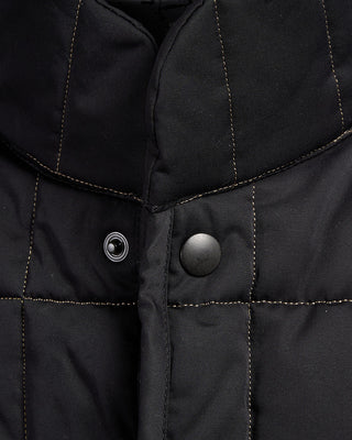 Lavenham Rectangle Quilt Brisbane Moss Cotton 100G Wadded High Neck Vest Black 13 2531