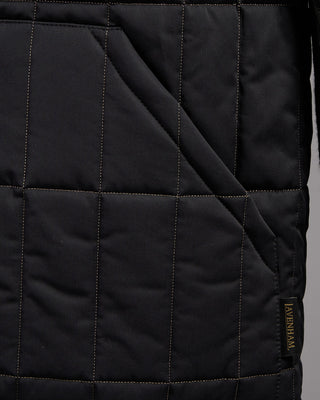 Lavenham Rectangle Quilt Brisbane Moss Cotton 100G Wadded High Neck Vest Black 14 2530
