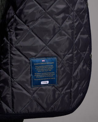 Lavenham Mickfield Stand Collar Diamond Quilted 100G Wadded Vest Navy 10 2540