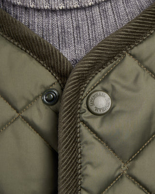 Lavenham Thornham Diamond Quilted 100G Wadded Vest Olive 15 2523
