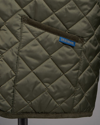 Lavenham Thornham Diamond Quilted 100G Wadded Vest Olive 16 2522