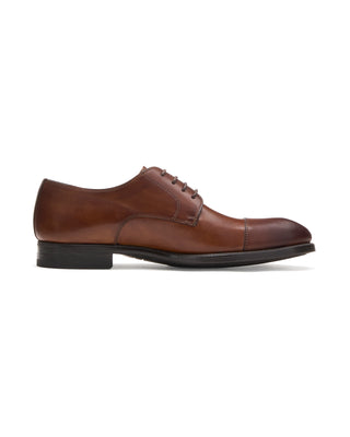 Magnanni Harlan Leather Blucher Cap Toe Dress Shoes Tobacco 1 11383