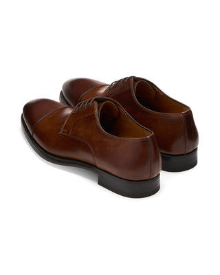 Magnanni Harlan Leather Blucher Cap Toe Dress Shoes Tobacco 5 11410