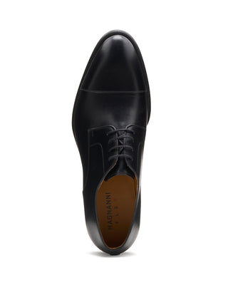 Magnanni Harlan Leather Blucher Cap Toe Dress Shoes Black 3 11367