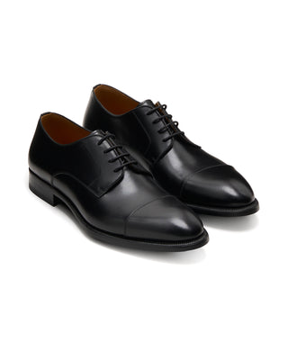 Magnanni Harlan Leather Blucher Cap Toe Dress Shoes Black 8 11424
