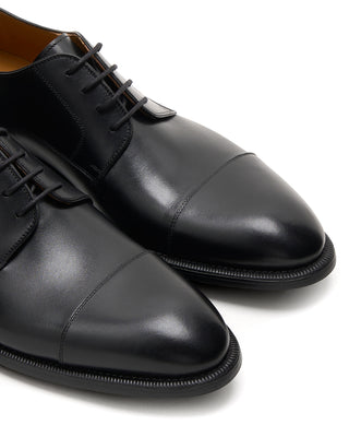 Magnanni Harlan Leather Blucher Cap Toe Dress Shoes Black 9 11423