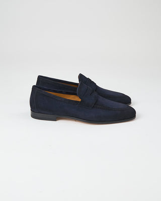 Magnanni Delos Navy Flex Sole Suede Loafers Navy 746