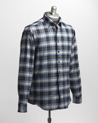 Blazer For Men by Royal Shirt Mammoth Flannel Cotton Tartan Check Shirt Blue  Black  3