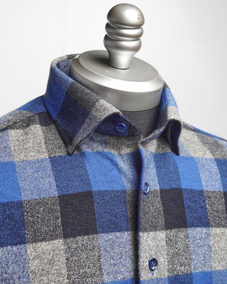 Blazer For Men by Royal Shirt Mammoth Flannel Cotton Buffalo Check Shirt Blue  4