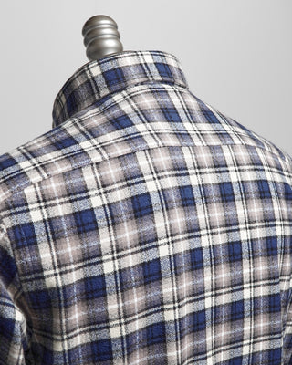 Blazer For Men by Royal Shirt Mammoth Flannel Cotton Tartan Check Shirt Blue  Black  1