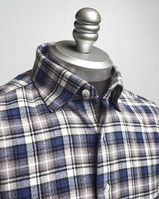 Blazer For Men by Royal Shirt Mammoth Flannel Cotton Tartan Check Shirt Blue  Black  5