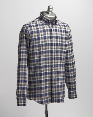 Blazer For Men by Royal Shirt Mammoth Flannel Cotton Tartan Check Shirt Blue  Black  8