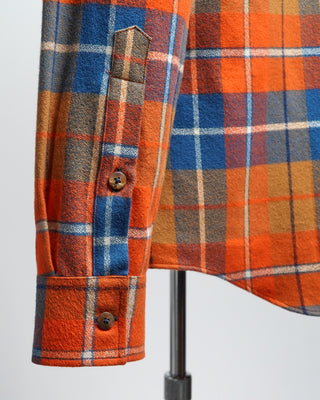 Blazer For Men by Royal Shirt Mammoth Flannel Cotton Check Shirt Orange  1