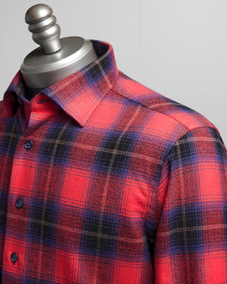 Blazer For Men by Royal Shirt Mammoth Flannel Cotton Tartan Check Shirt Red  2