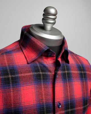 Blazer For Men by Royal Shirt Mammoth Flannel Cotton Tartan Check Shirt Red  4