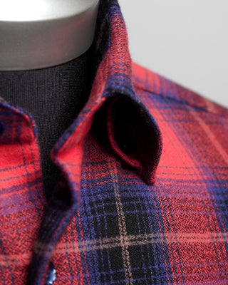 Blazer For Men by Royal Shirt Mammoth Flannel Cotton Tartan Check Shirt Red  5