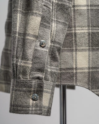 Blazer For Men by Royal Shirt Mammoth Flannel Cotton Check Shirt Grey  2