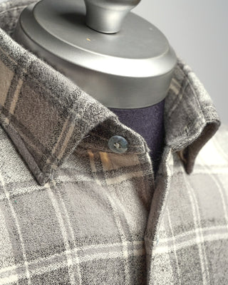 Blazer For Men by Royal Shirt Mammoth Flannel Cotton Check Shirt Grey  5