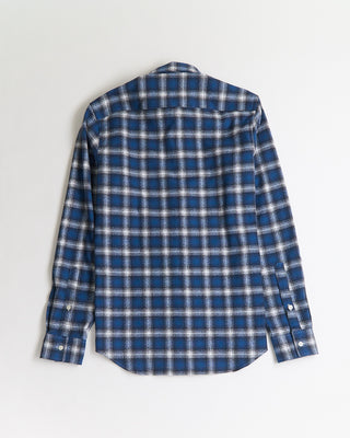Blazer x Royal Shirt Mammoth Flannel Gradient Plaid Crepe Flannel Shirt Blue 441