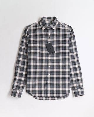 Blazer x Royal Shirt Mammoth Flannel Plaid Crepe Flannel Shirt Black  Off White 422