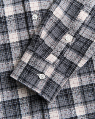 Blazer x Royal Shirt Mammoth Flannel Plaid Crepe Flannel Shirt Black  Off White 424