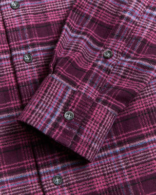 Blazer x Royal Shirt Mammoth Flannel Aubergine Plaid Crepe Flannel Shirt Purple 432