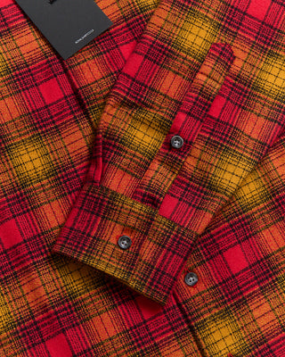 Blazer x Royal Shirt Mammoth Flannel Cayenne Plaid Crepe Flannel Shirt Orange 469