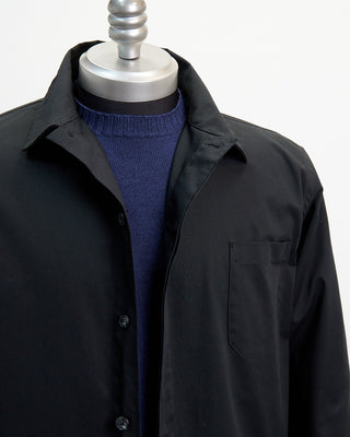 Blazer For Men by Royal Shirt Japanese Supima Cotton Stretch Shirt Jacket Black  1