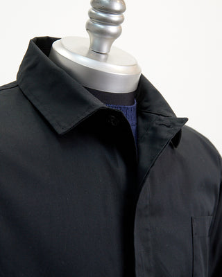 Blazer For Men by Royal Shirt Japanese Supima Cotton Stretch Shirt Jacket Black  2