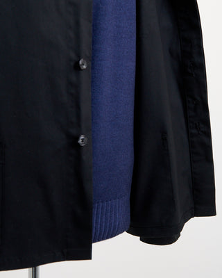 Blazer For Men by Royal Shirt Japanese Supima Cotton Stretch Shirt Jacket Black  3