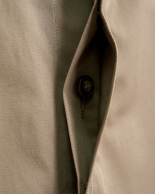 Blazer For Men by Royal Shirt Japanese Supima Cotton Stretch Shirt Jacket Khaki  4