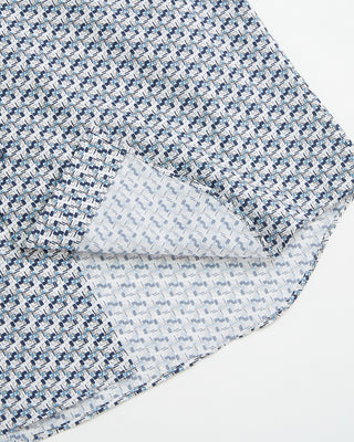 Blazer x Royal Shirt Abstract Bubbles Short Sleeve Cotton Shirt Blue 1
