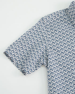 Blazer x Royal Shirt Abstract Bubbles Short Sleeve Cotton Shirt Blue 1 2