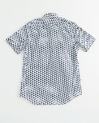 Blazer x Royal Shirt Abstract Bubbles Short Sleeve Cotton Shirt Blue 1 4