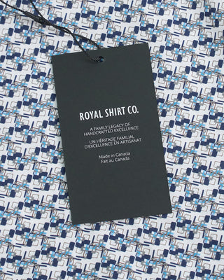 Blazer x Royal Shirt Abstract Bubbles Short Sleeve Cotton Shirt Blue 1 5