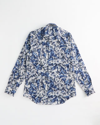 Blazer x Royal Shirt Tropical Burnout Long Sleeve Cotton Shirt Blue  4