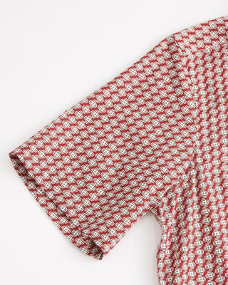 Blazer x Royal Shirt Twister Print Cotton Short Sleeve Shirt Red  2