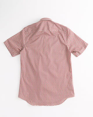 Blazer x Royal Shirt Twister Print Cotton Short Sleeve Shirt Red  4